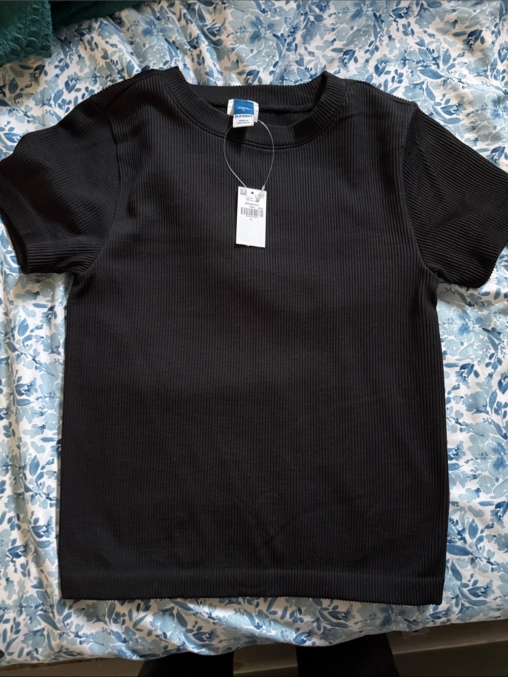 Classic Black Ribbed baby tee - old navy